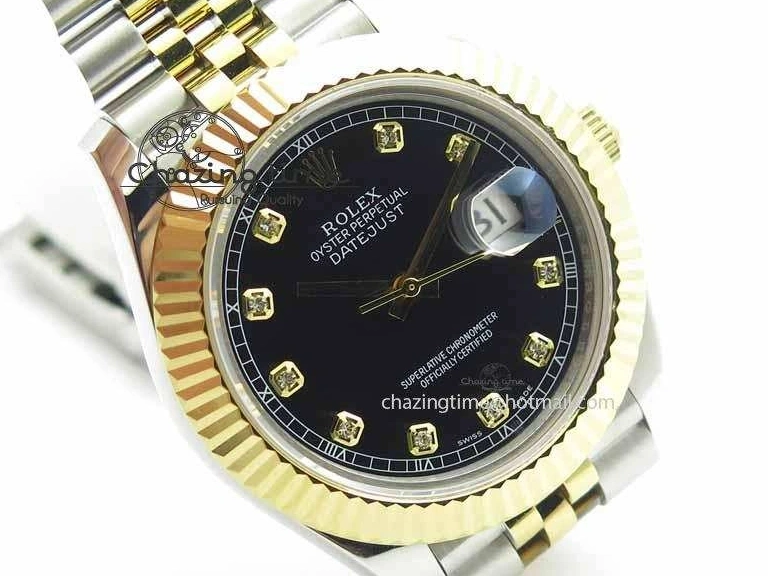 Dial Bracelet Maker Diam Jubilee Best On Edition BP YG DateJust Black 41mm SS II A2813 0510